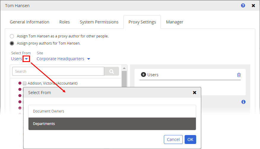 Assigning Proxy Authors to an Owner
